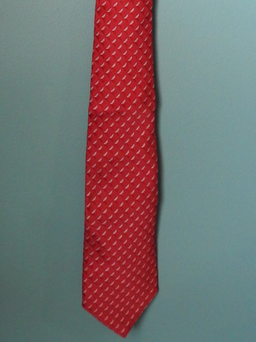 3/$15 Arrow Red and Silver Design Men's Business Tie